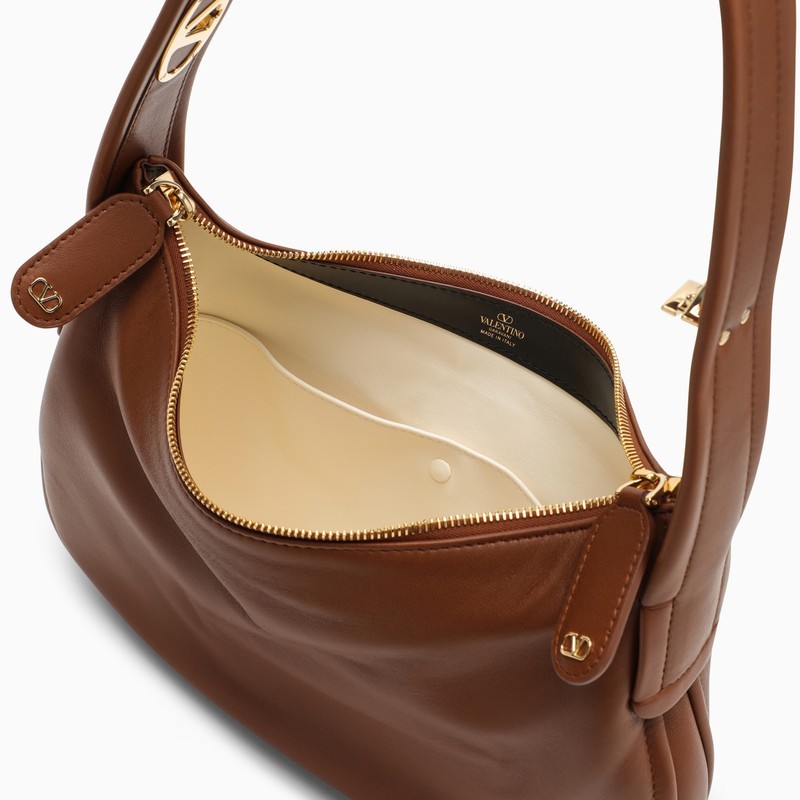 Valentino Women's Go Hobo Small Leather Bag In Brown