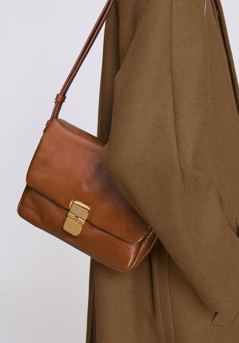 Apc Grace Soft Bag In Brown
