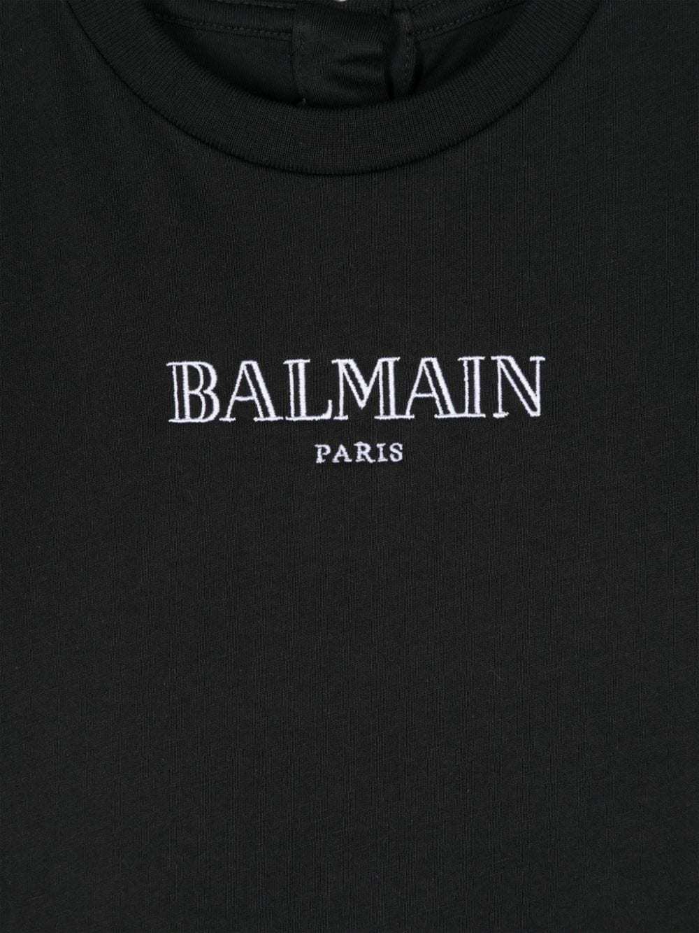 Balmain Logo-embroidered T-shirt In Black