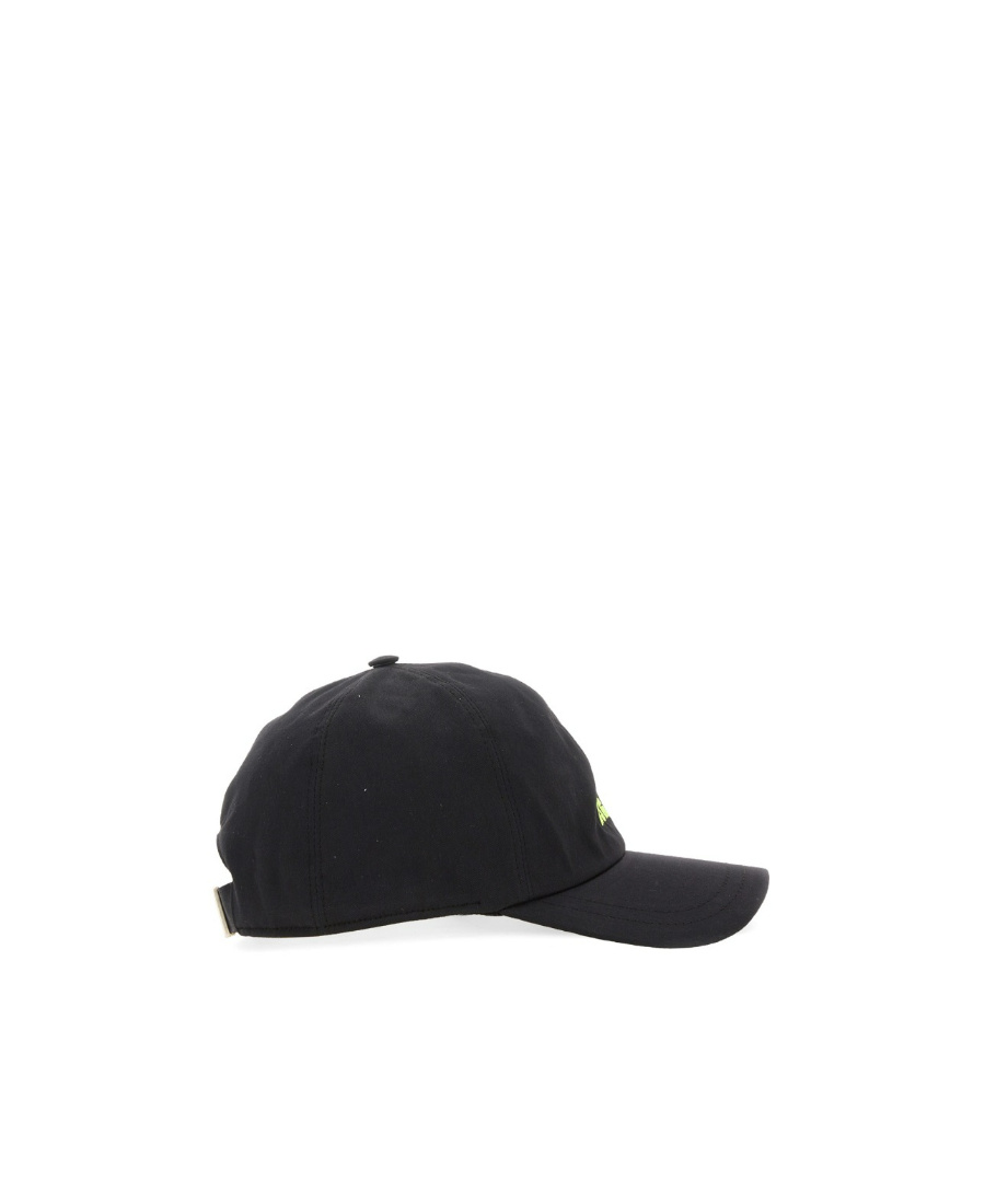 Msgm Logo-embroidered Baseball Cap In Black