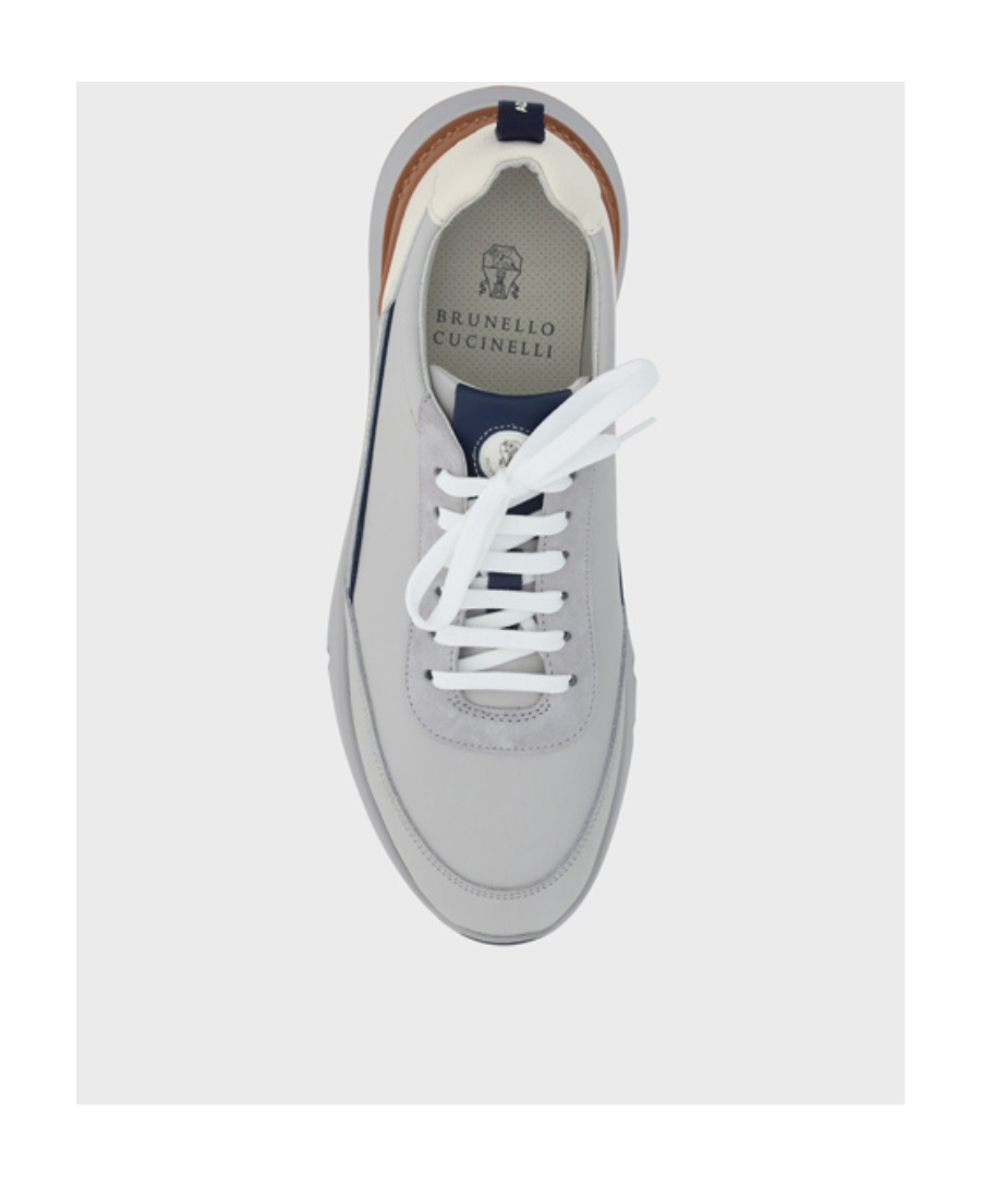 Brunello Cucinelli Low-top Lace-up Sneakers In Gray
