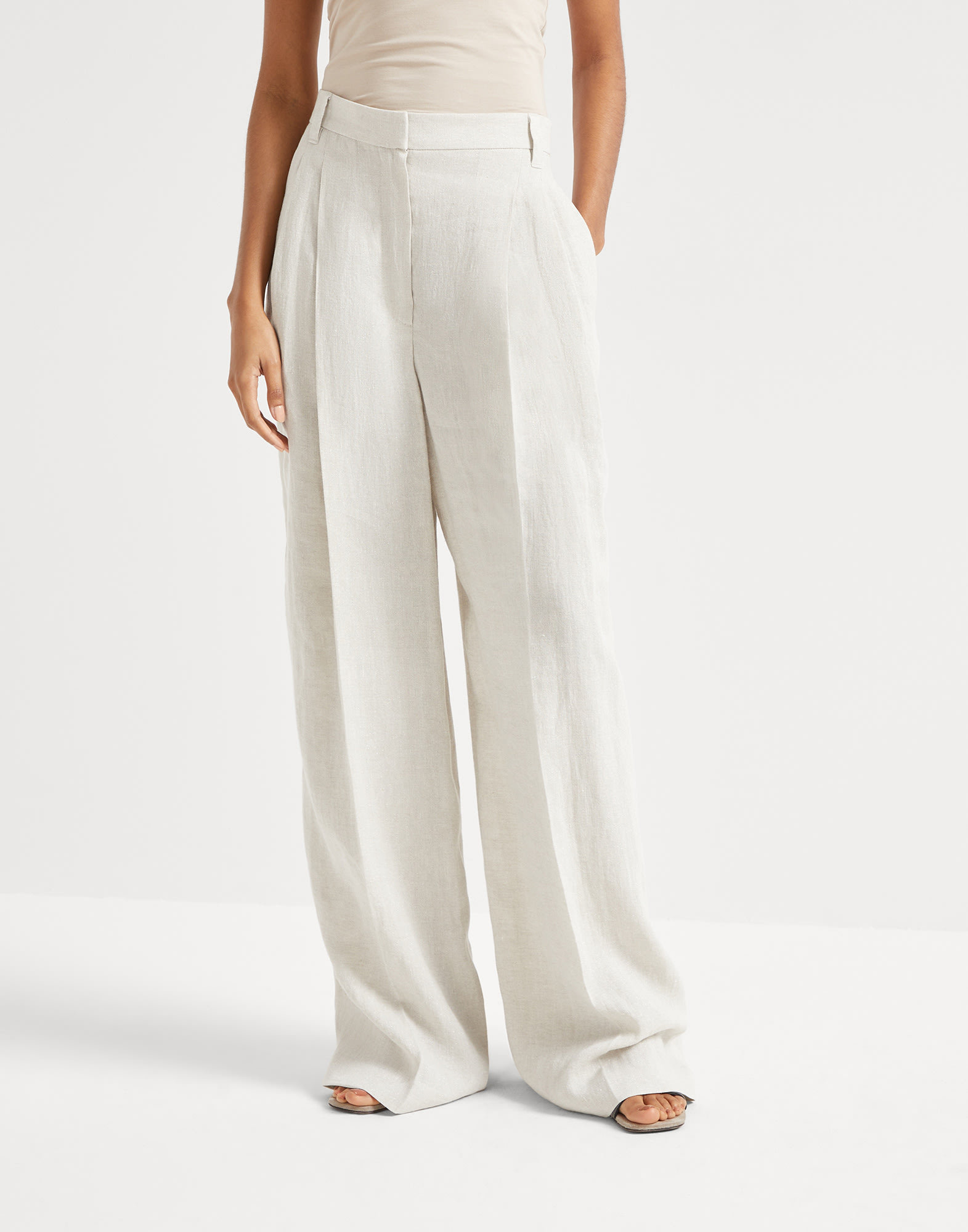 Brunello Cucinelli Trousers In White