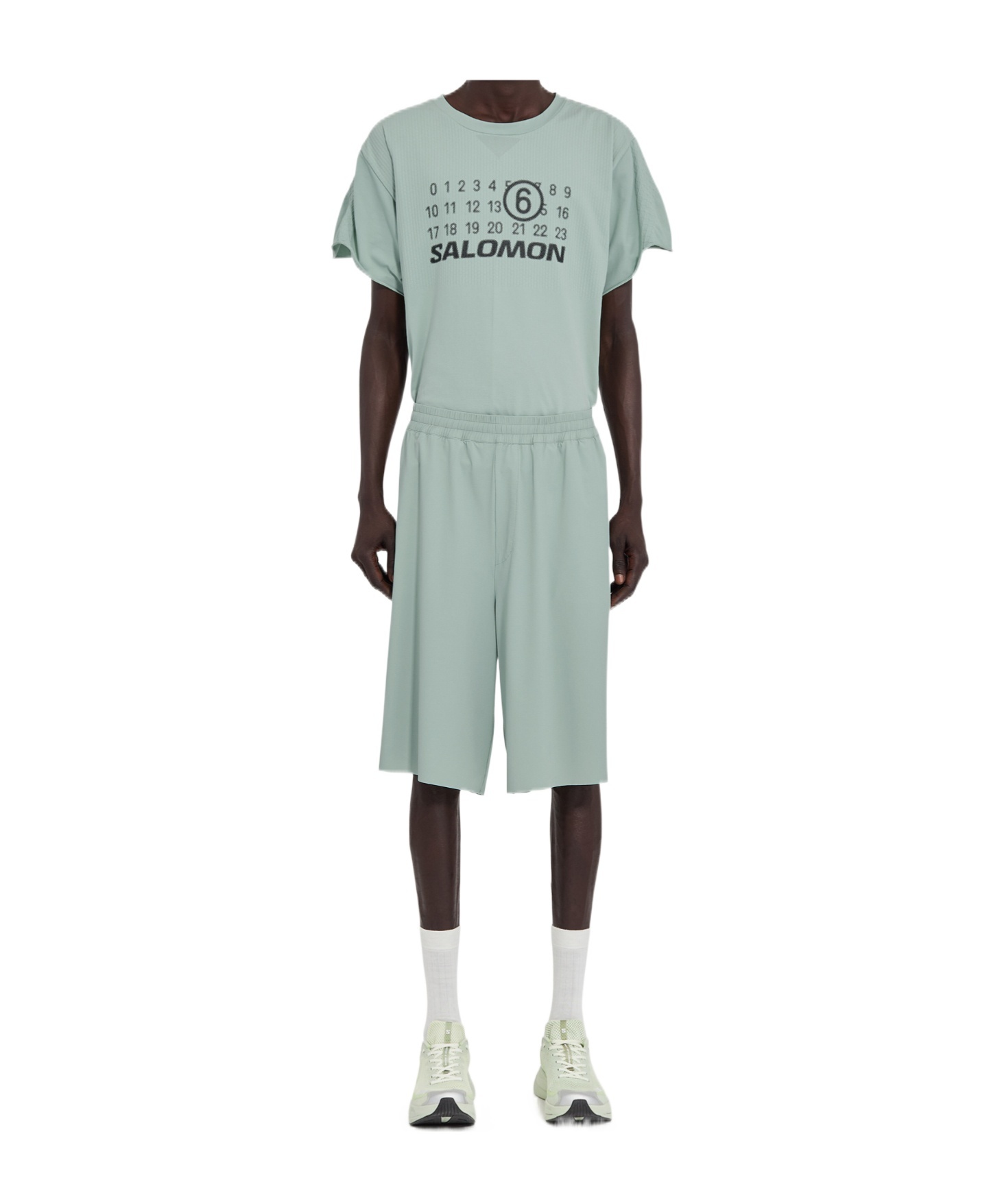 Mm6 Maison Margiela X Salomon X Salomon Shorts With Numerical Graphics In Blue