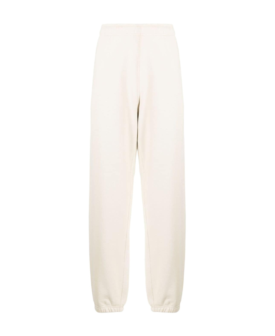 Stone Island Logo-appliqué Cotton Track Pants In White