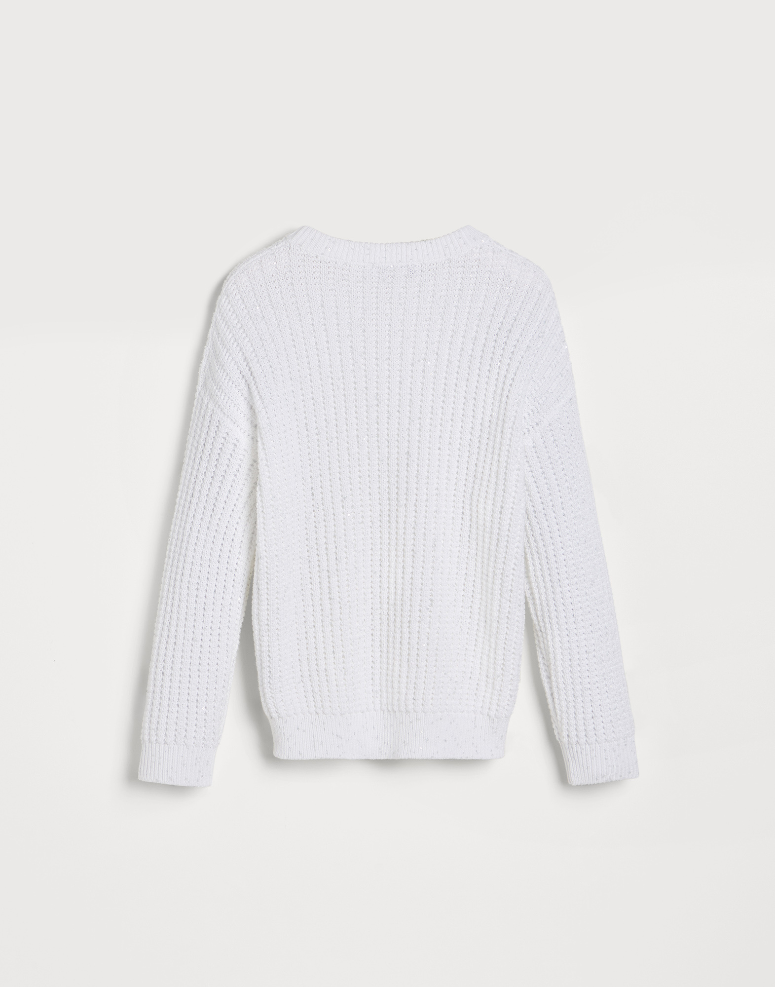 Brunello Cucinelli Ribbed Sweater In White