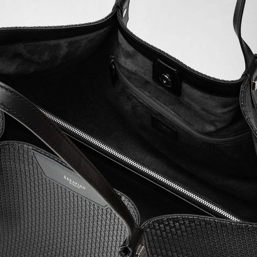 Serapian Double-handle Handbag In Black