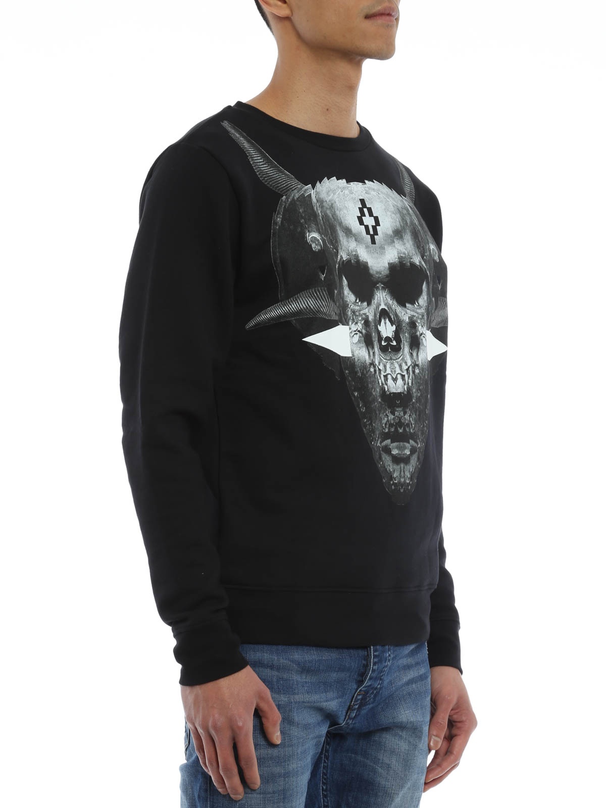 Marcelo Burlon County Of Milan Printed Hoodie In Black