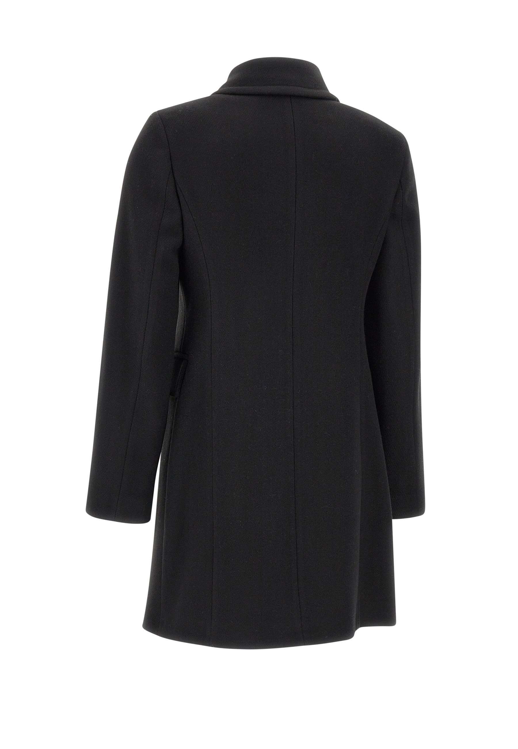 Kaos Single-breasted Flap-pocket Coat In Black