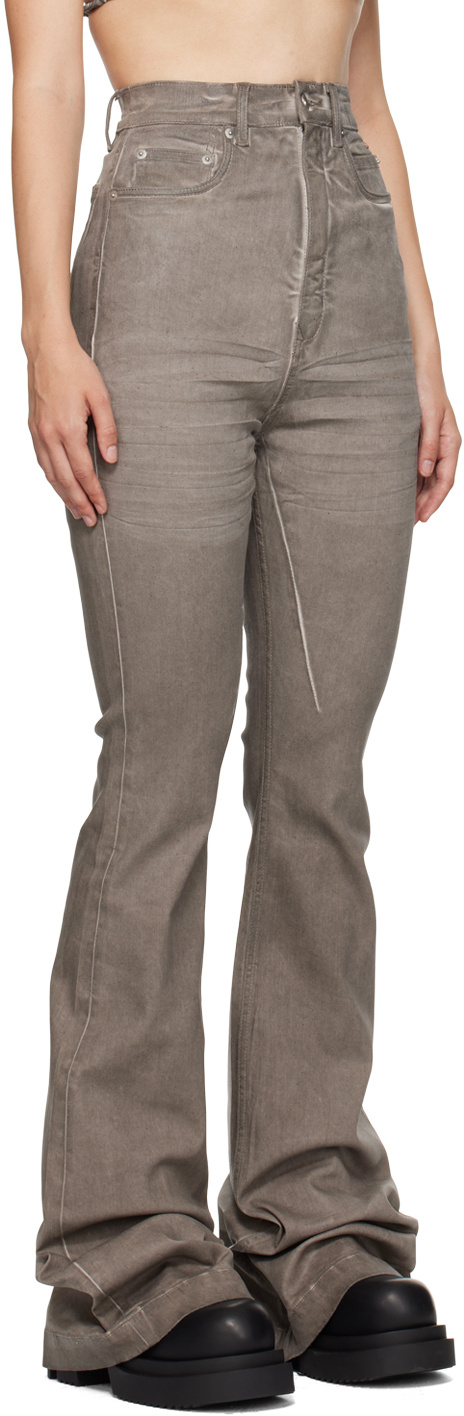 Rick Owens Drkshdw Gray Porterville Bolan Bootcut Jeans In Green