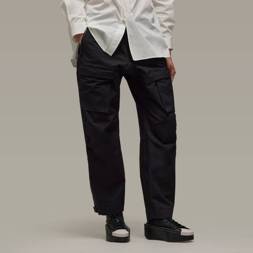 Y-3 X Adidas Gore-tex Hardshell Cargo Track Pants In Black