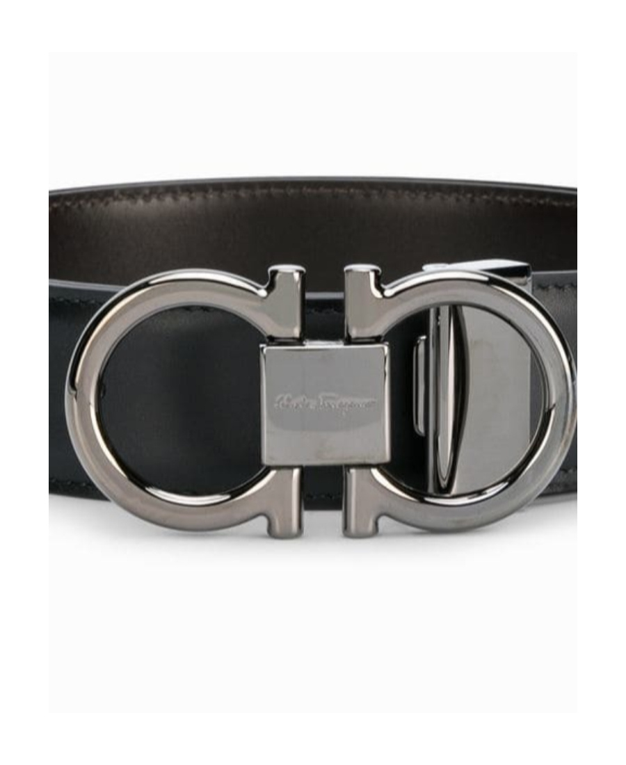 Shop Ferragamo Double-sided Adjustable Buckle Belt In Black