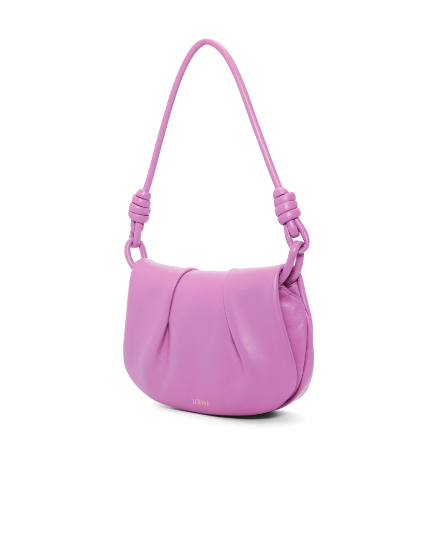 Loewe Small Cubi Anagram Jacquard Canvas And Leather Shoulder Bag In Pink