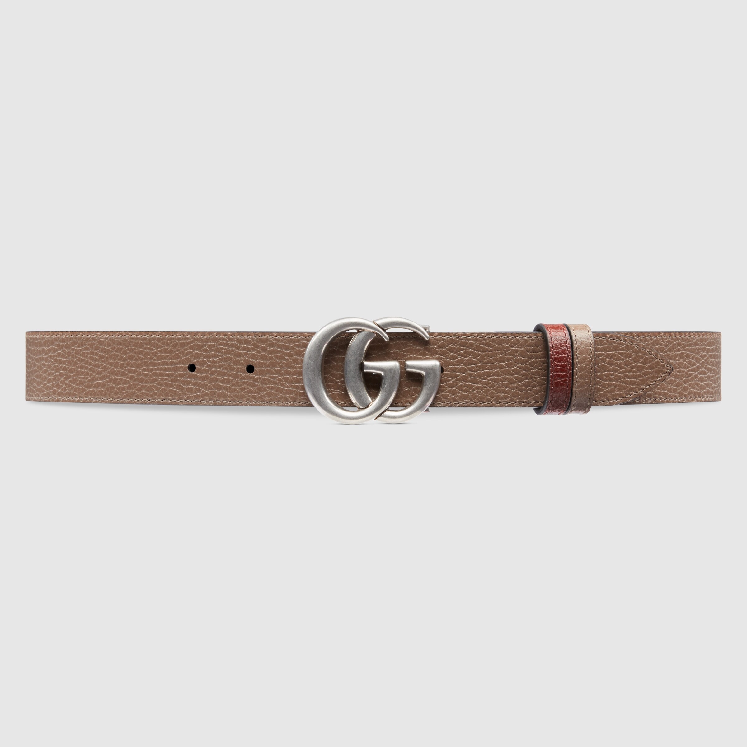 Gucci Gg Marmont Reversible Belt In Brown