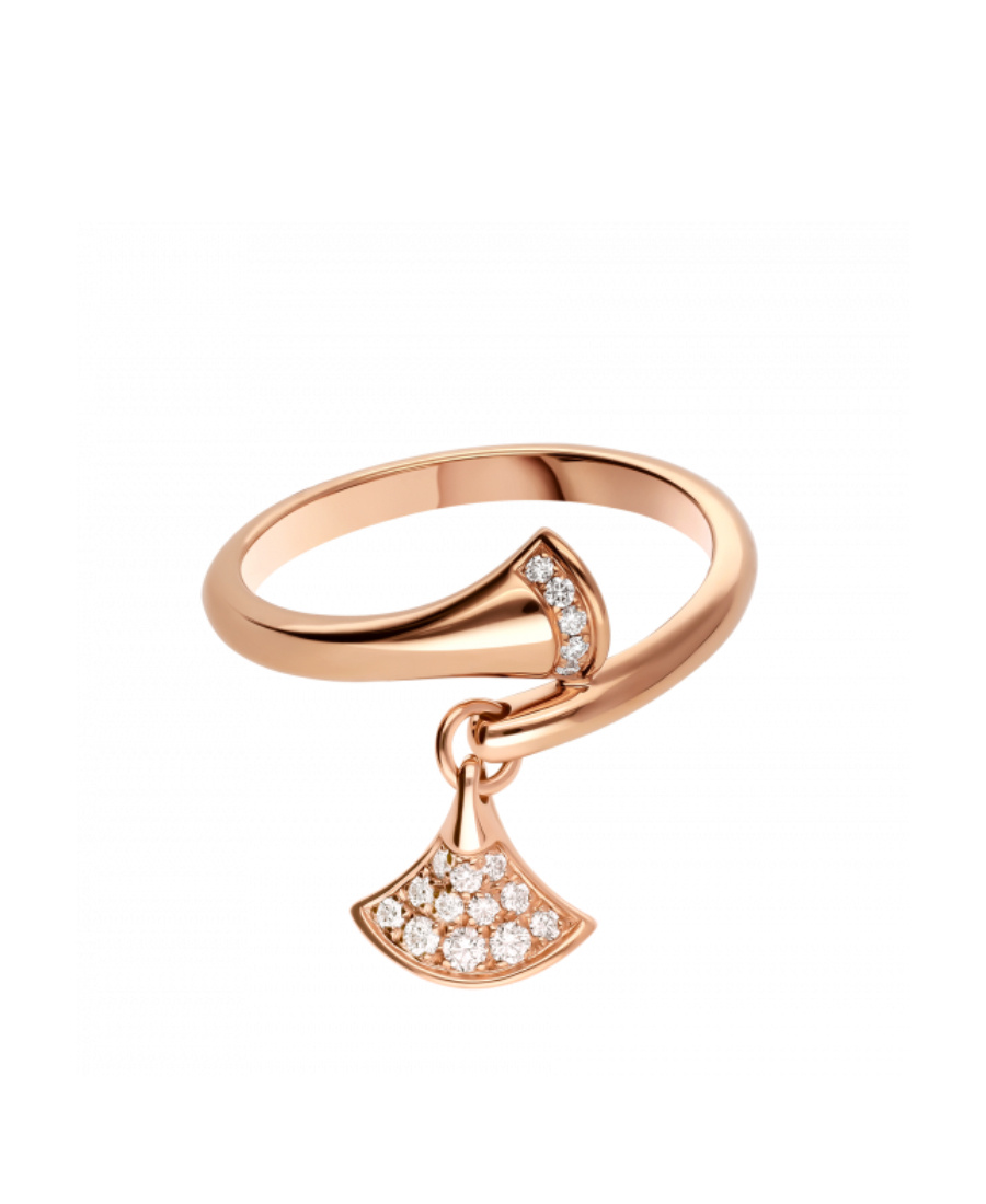 Bvlgari Diamond Ring In Yellow