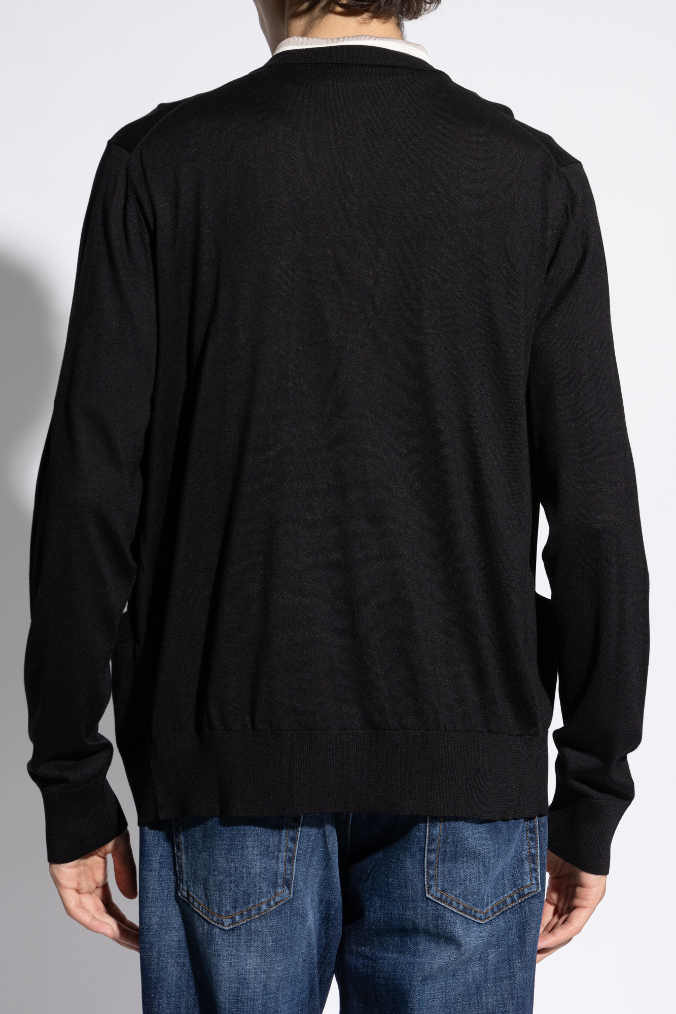 Dolce & Gabbana Logo-embroidered Cardigan In Black