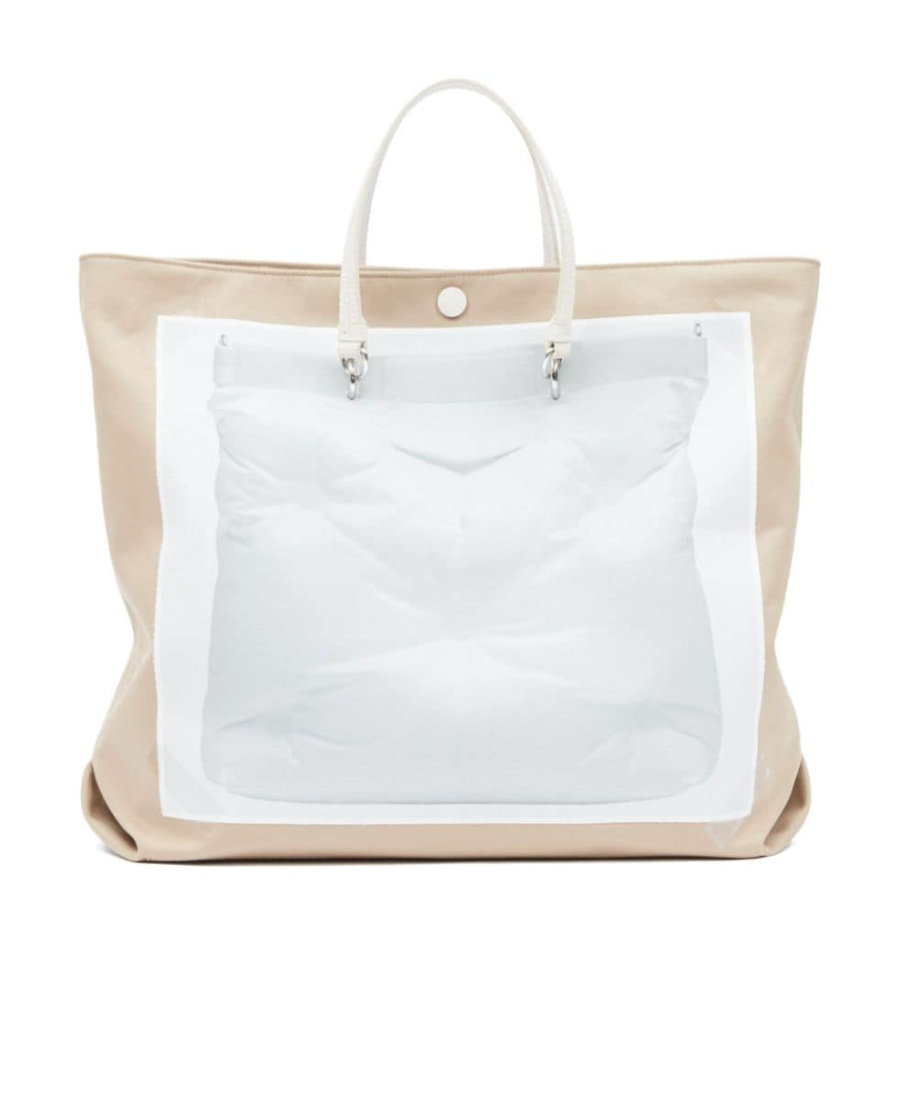 Maison Margiela Glam Slam Trompe L'oeil-print Tote Bag In White