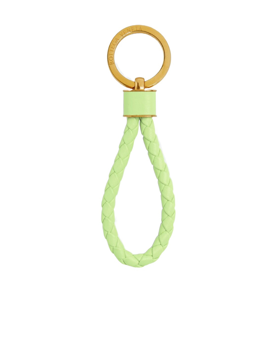 Bottega Veneta Weave A Key Ring In Green