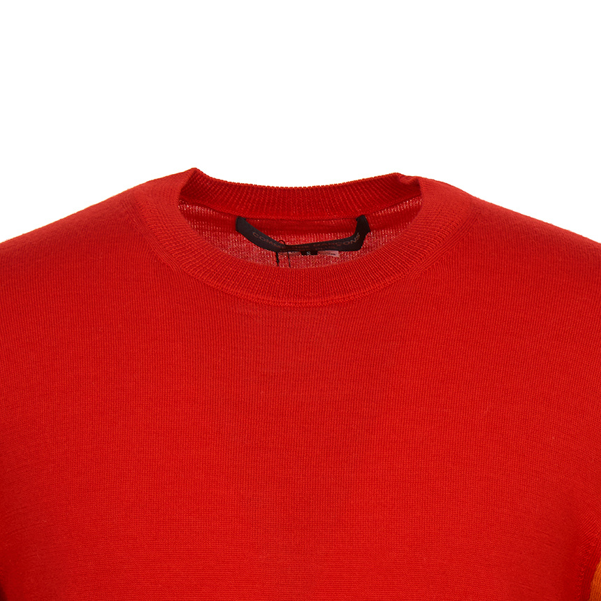 Comme Des Garçons Long-sleeved Sweater In Red