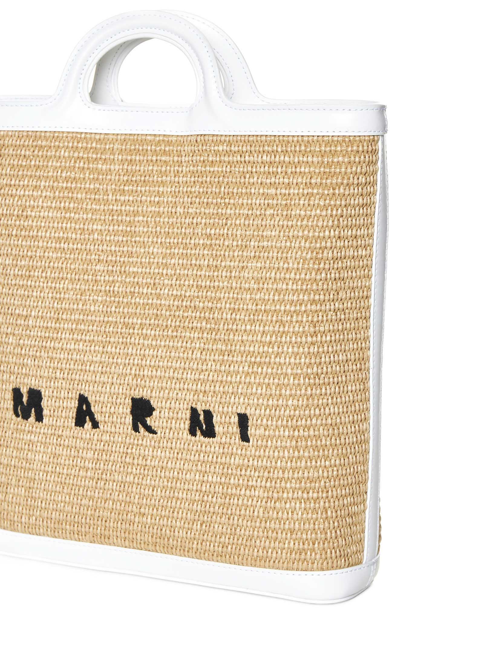 MARNI TROPICALIA LOGO-EMBROIDERED TOTE BAG