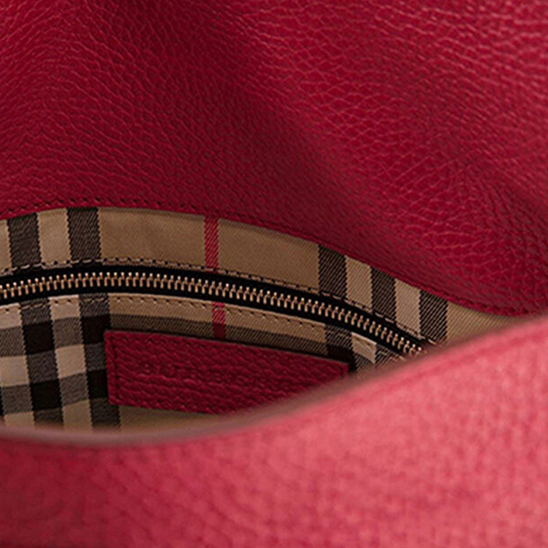 Burberry Logo Details Handbag In Red