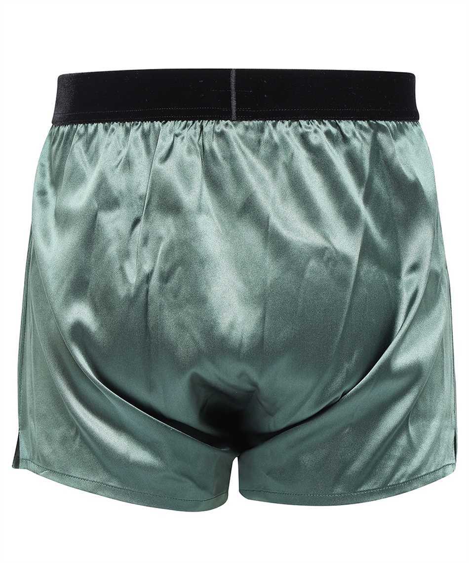Tom Ford Logo-waistband Silk Boxer Shorts In Green