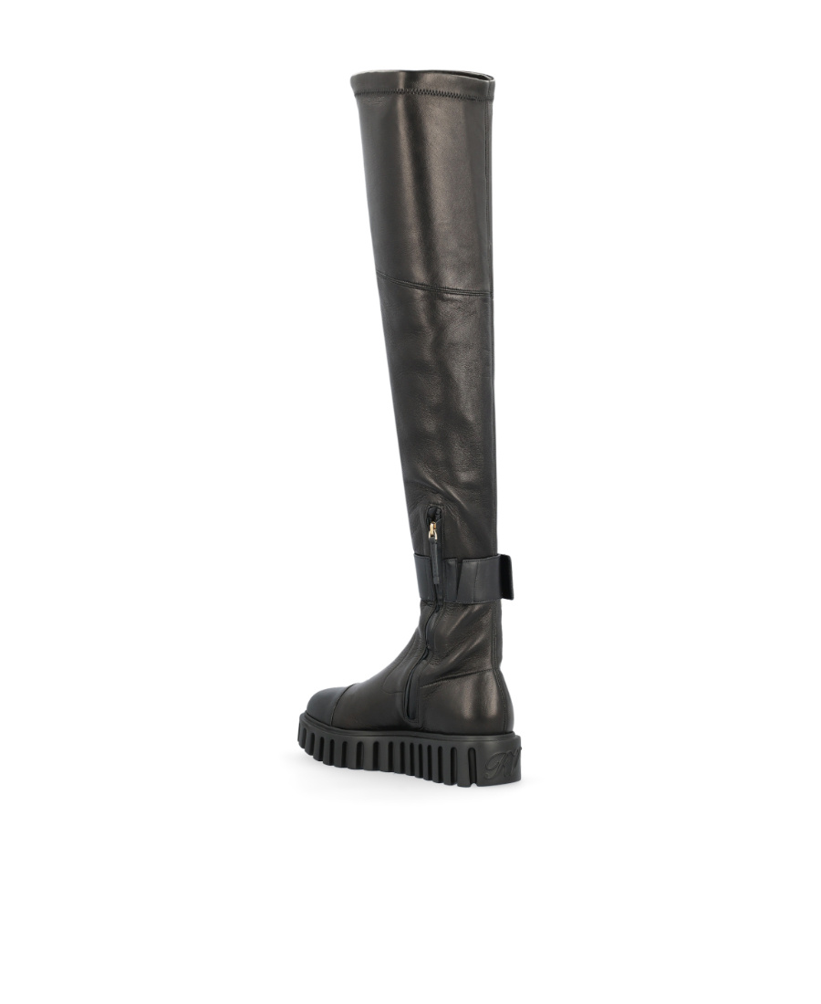 Roger Vivier Thick-soled Boots With Black Logo In Black