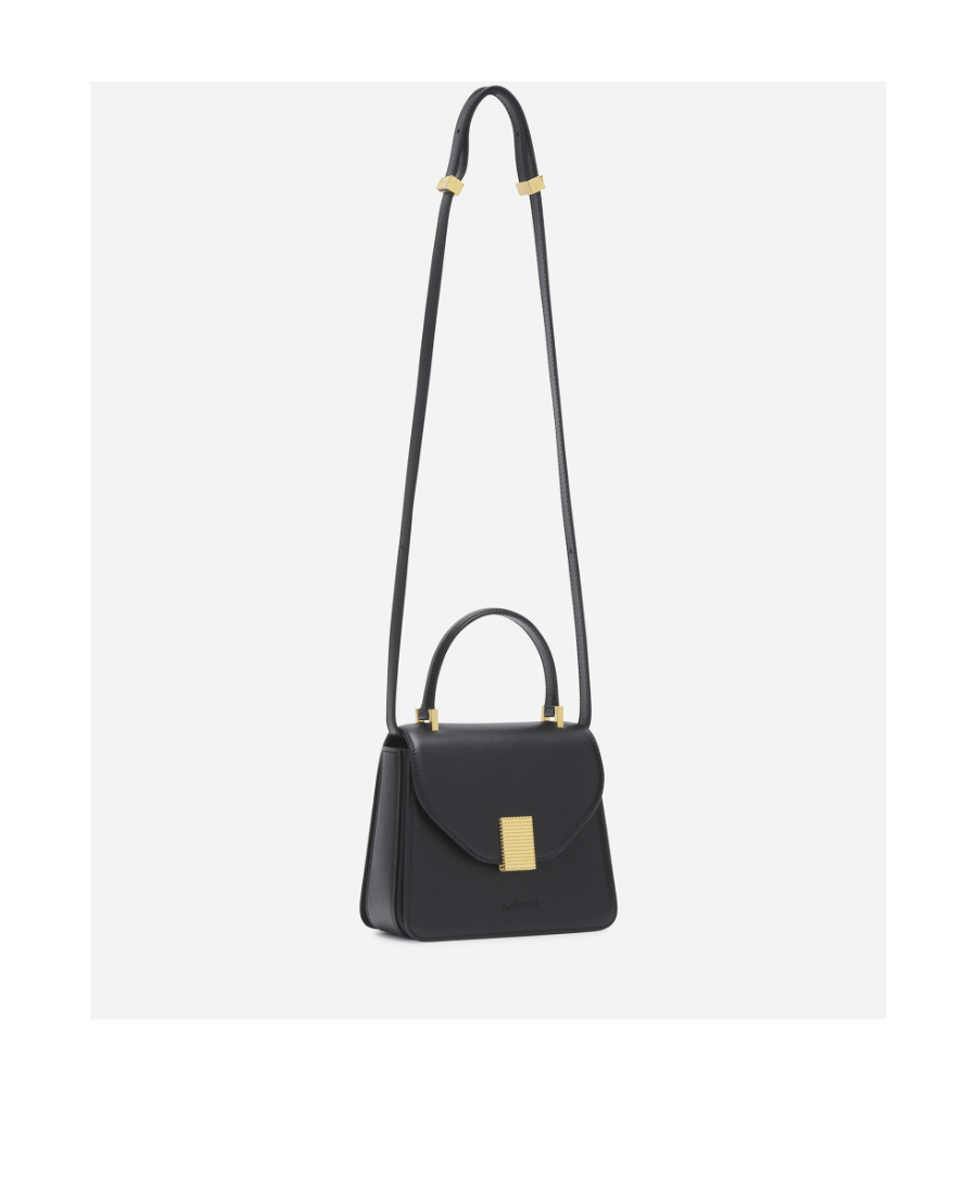 Shop Lanvin Concerto Leather Top-handle Bag In Green