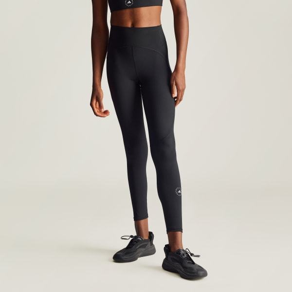 Adidas By Stella Mccartney Asmc Stripe-detail Leggings In Black