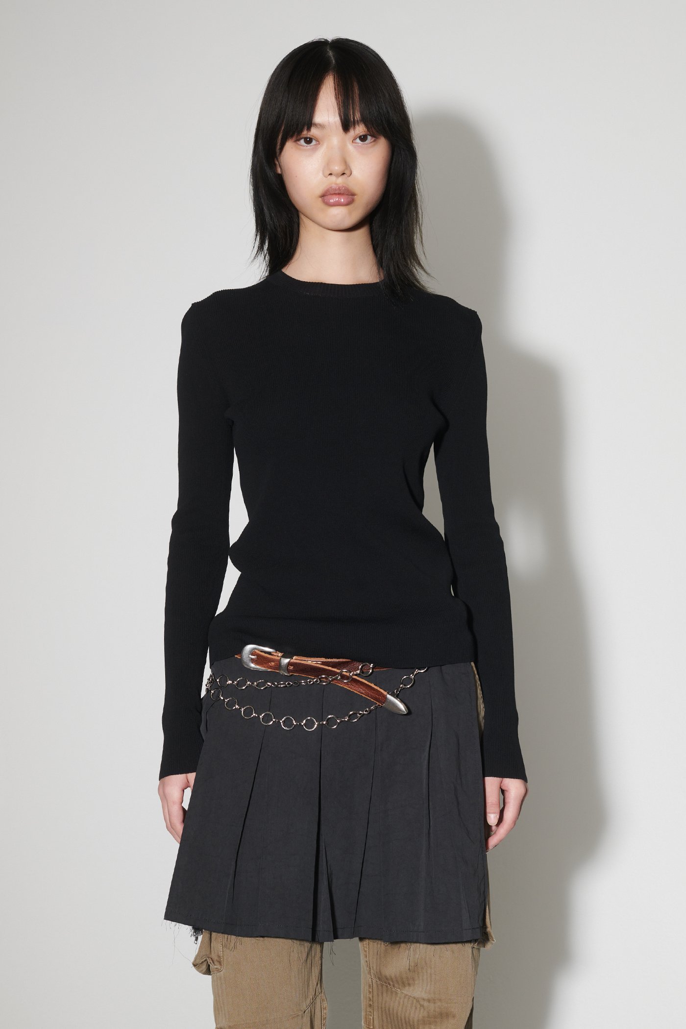 Shop Our Legacy Ribbed Long-sleeve Top In Black