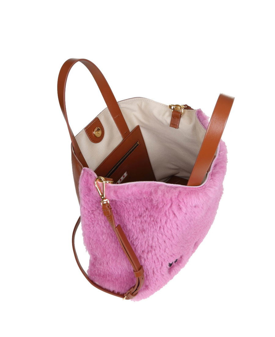 Marni Top Handle Shoulder Bag In Pink