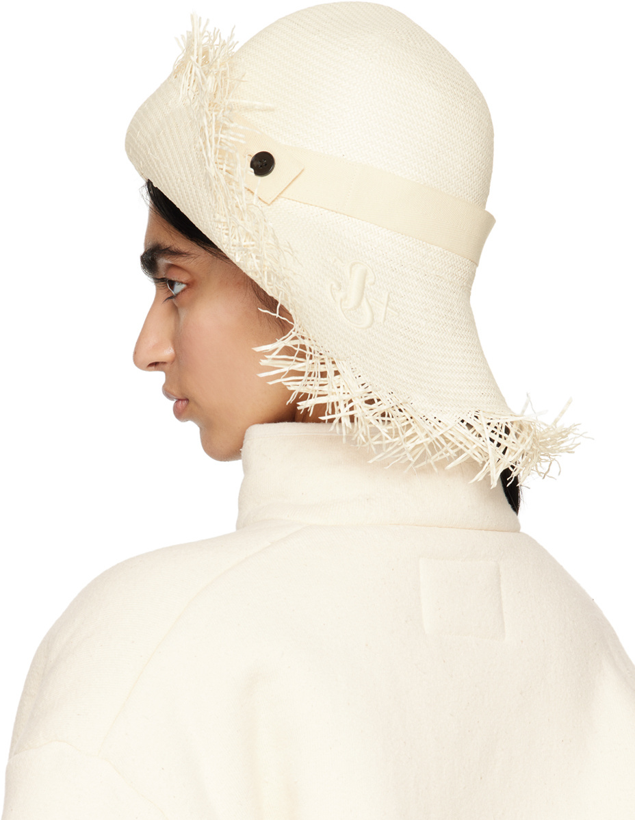 Jil Sander Off-white Fringed Hat