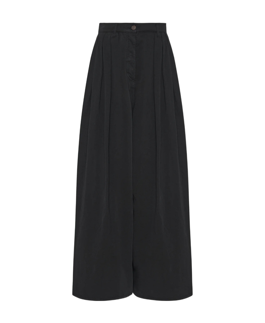 The Row Criselle Double Pleated Jeans In Black
