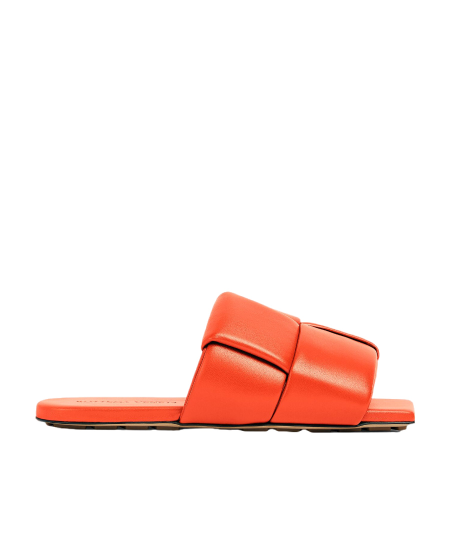 Bottega Veneta Flat Slippers In Orange