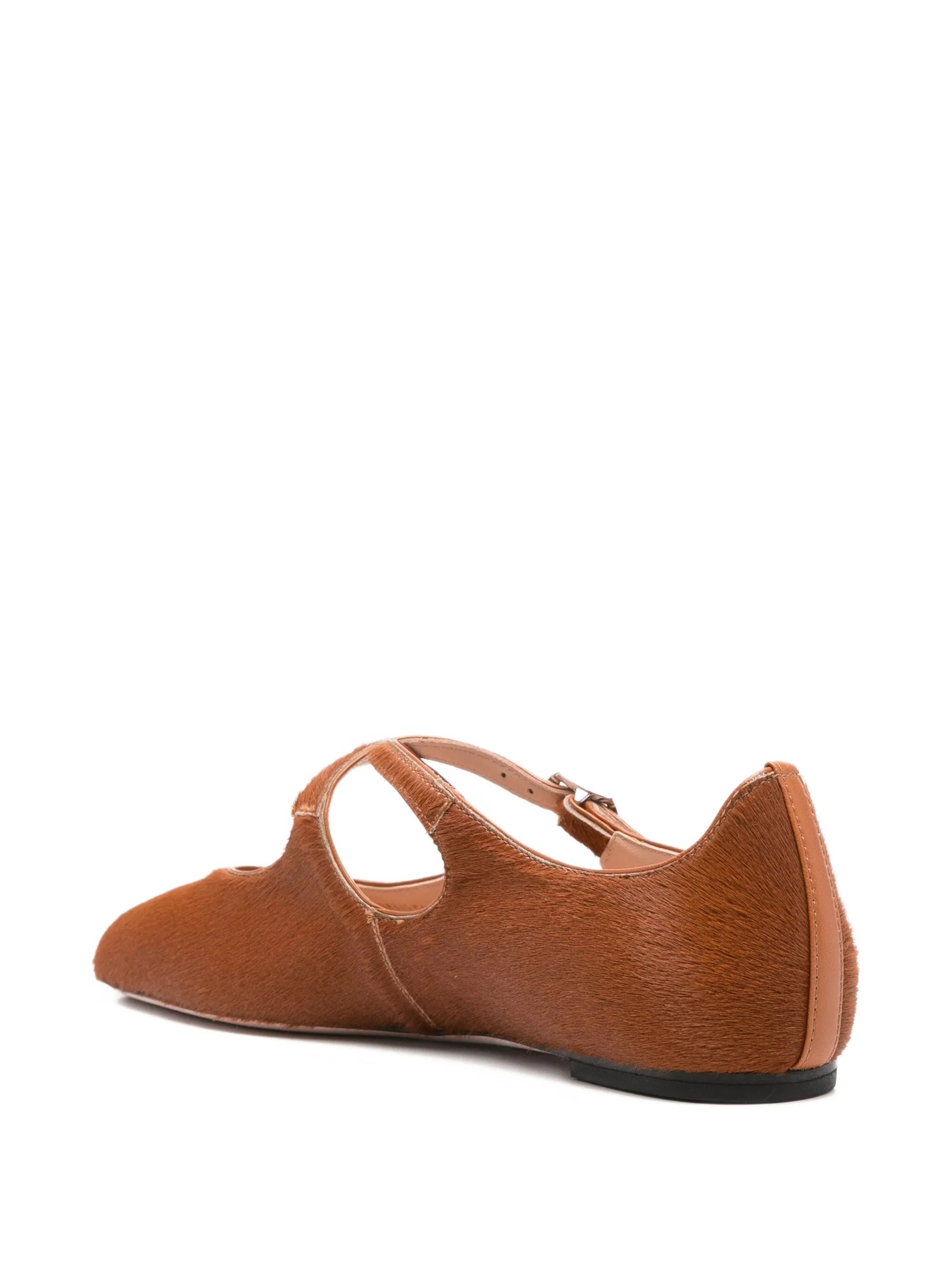 Bally Buckle-fastening Ballet Flats In Brown