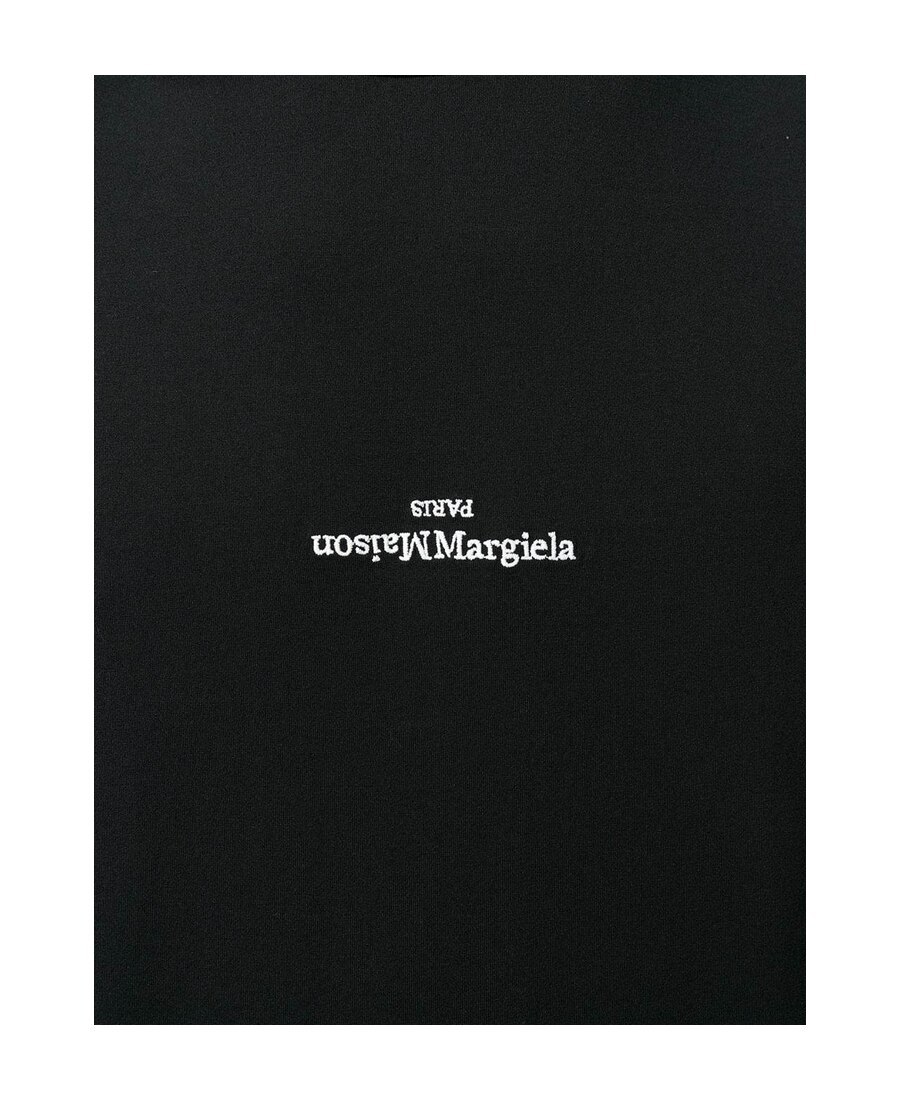 Maison Margiela Distorted Logo T-shirt In Black
