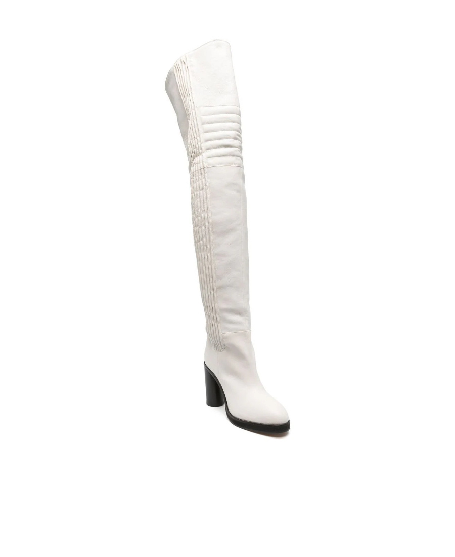 Isabel Marant Laelle Thigh-high 105mm Boots In White