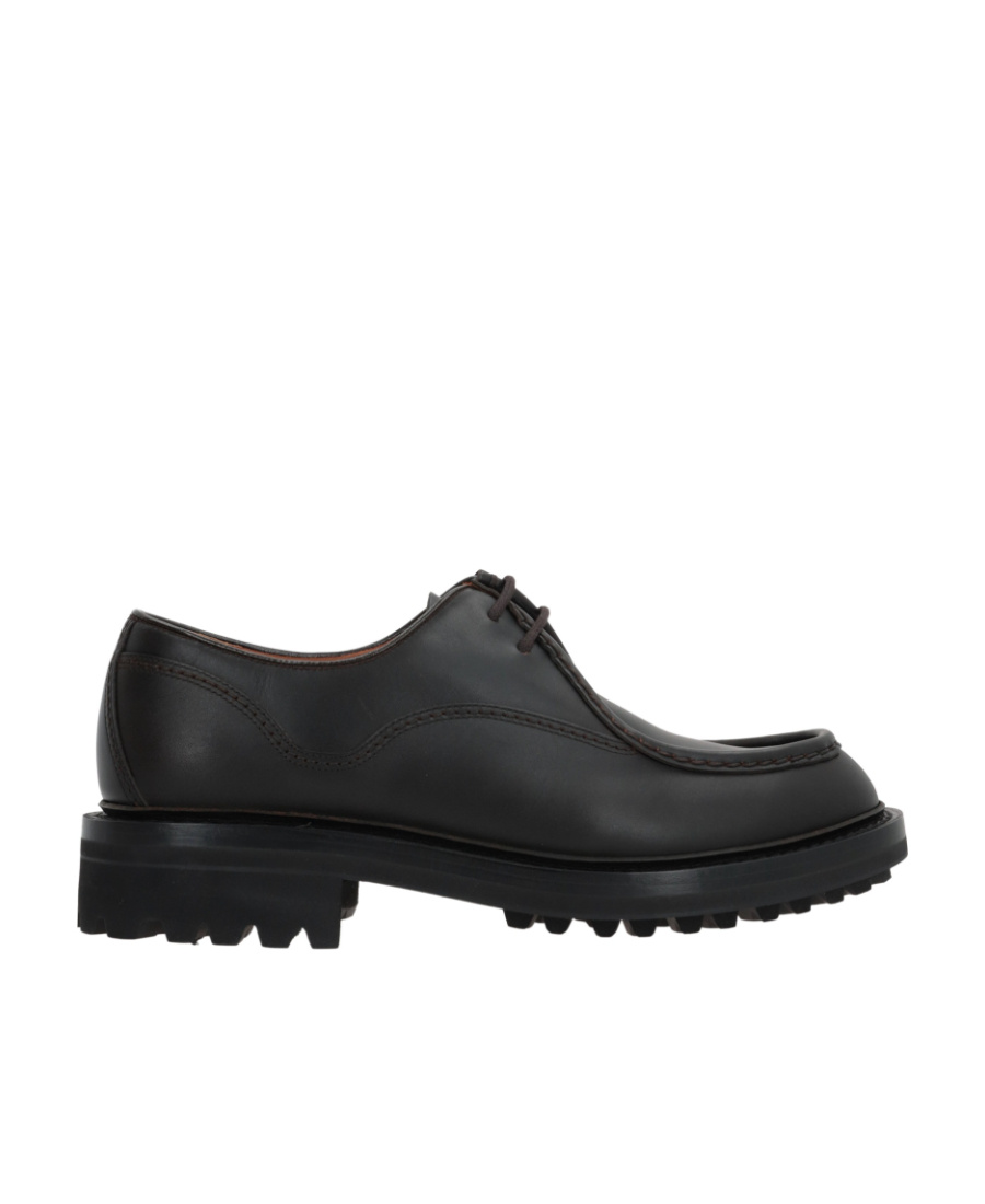 Church's Burnt Leather Lymington Lace Up Shoes In Black