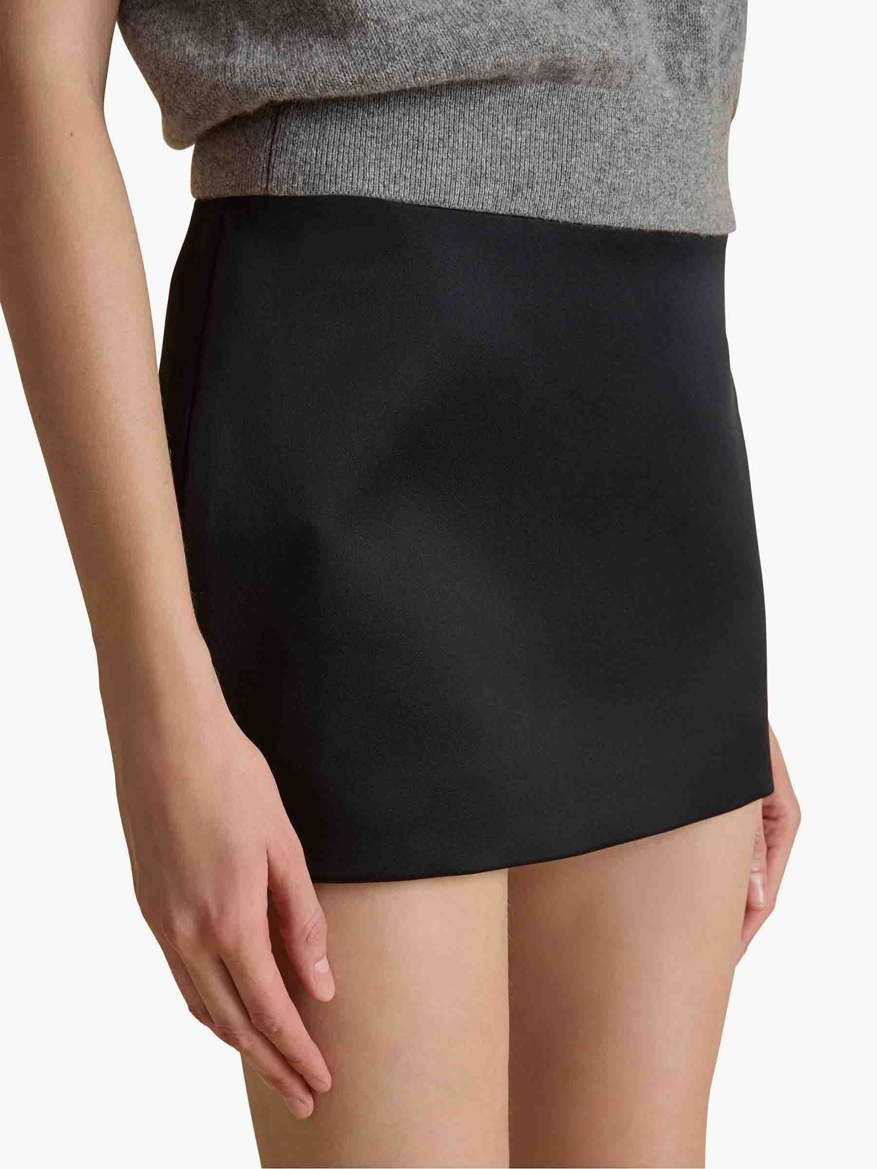 Khaite Jett Mini Skirt In Black