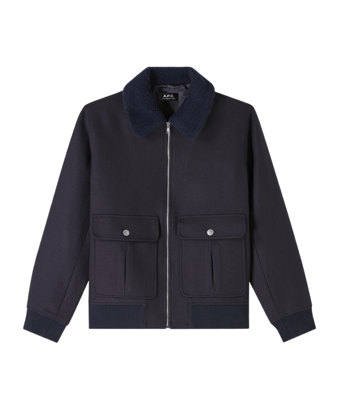 Apc Zippered Casual Jacket In Black