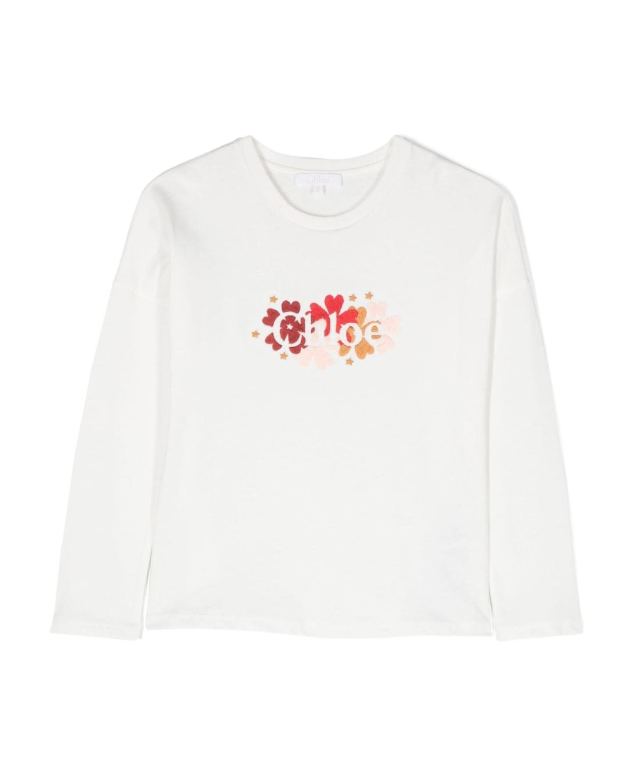 Chloé Long-sleeved T-shirt In White