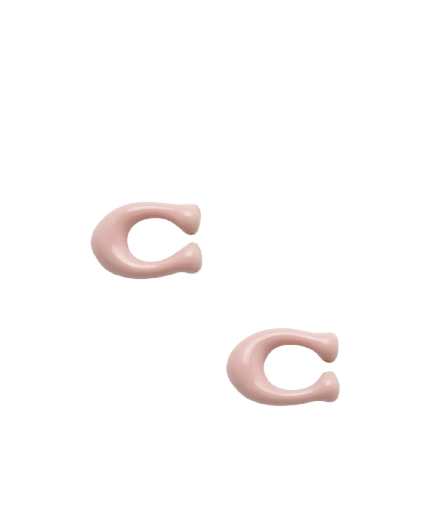 Shop Coach Letter Earrings In Yellow