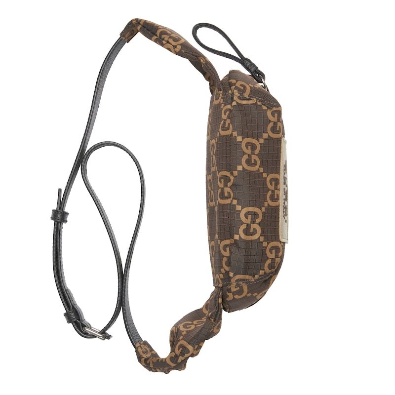 Gucci Large Gg-jacquard Belt Bag In Green