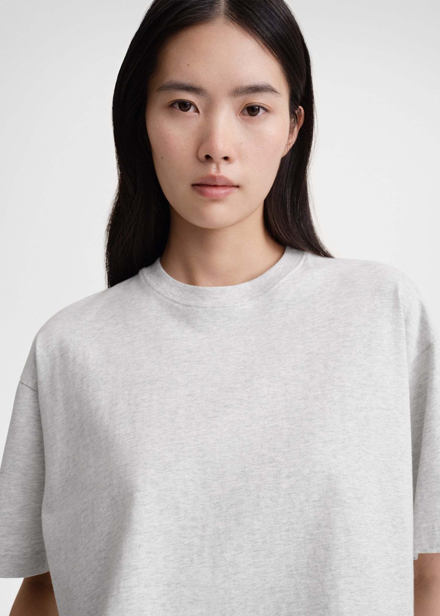 Totême Mélange-effect T-shirt In White