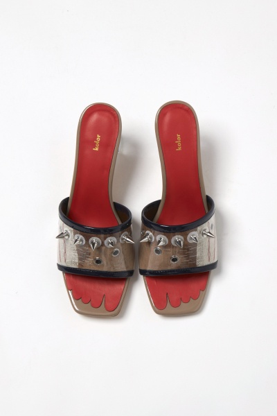 Kolor Clao Studded Pumps In Multicolor