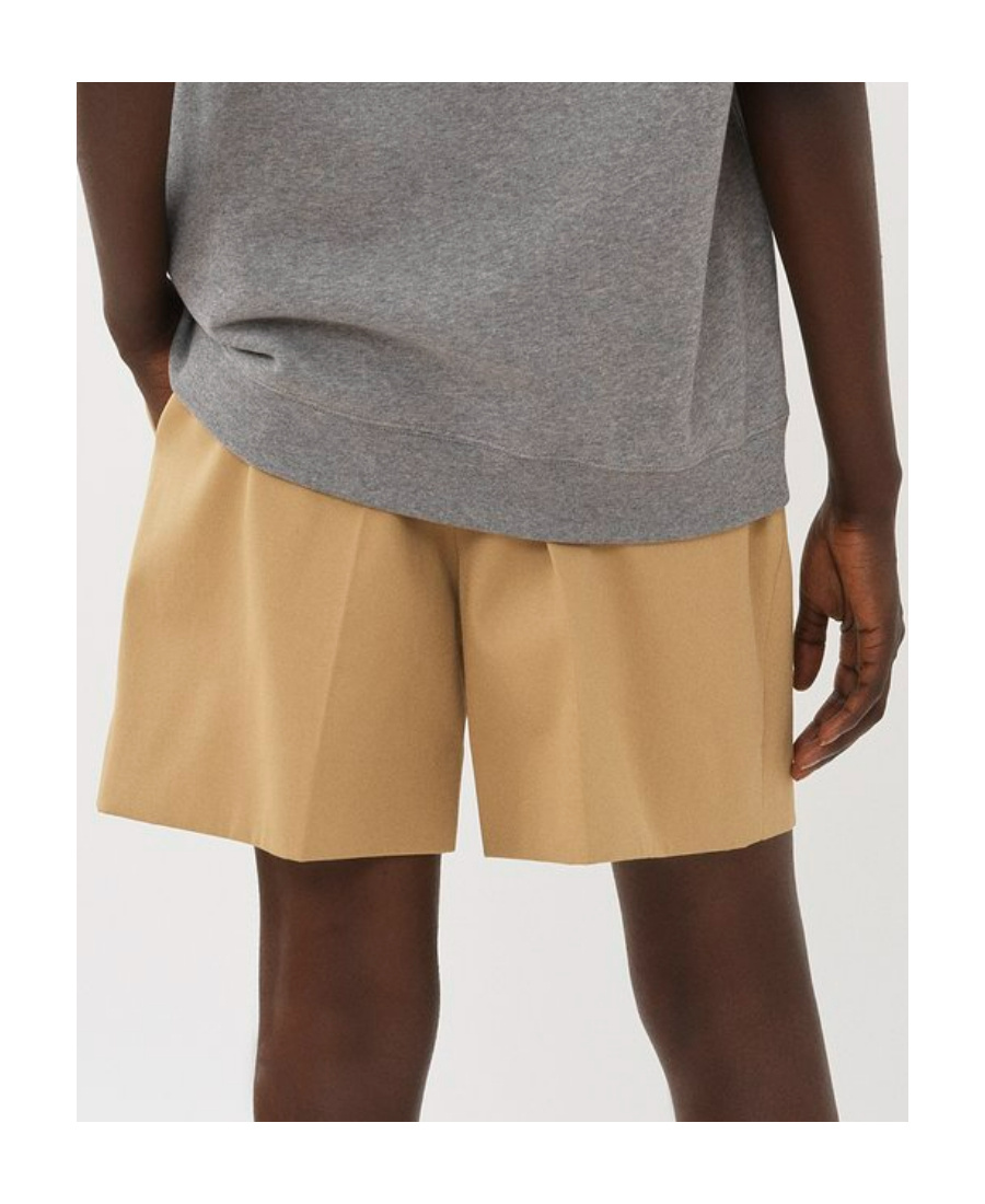 Shop See By Chloé Pleated Tailored Shorts In Nude