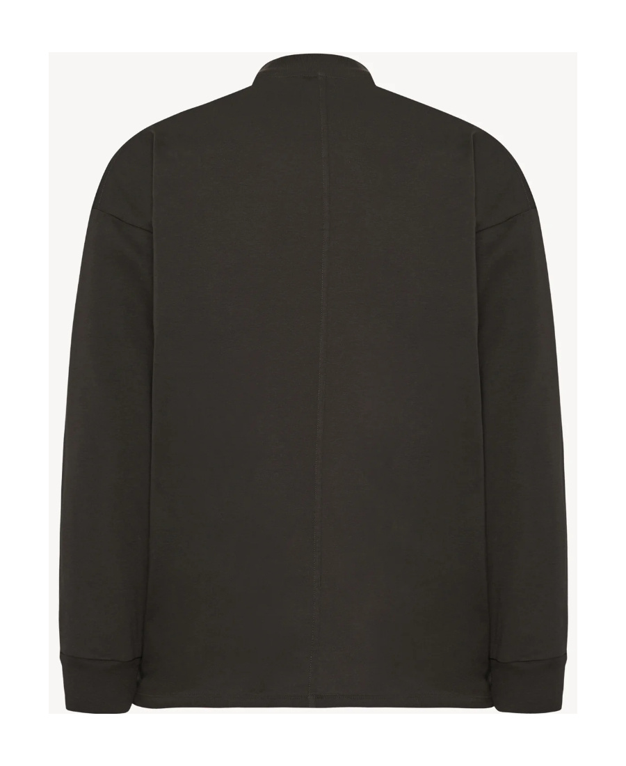The Row T-shirt With Round Neck And Long Sleeves In Black