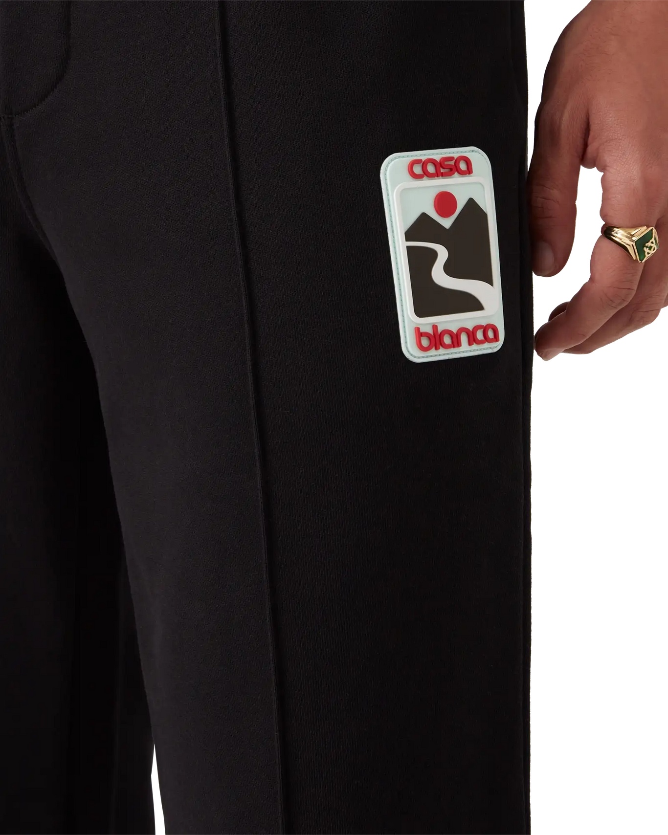 Casablanca Drawstring Waist Sweatpants In Black