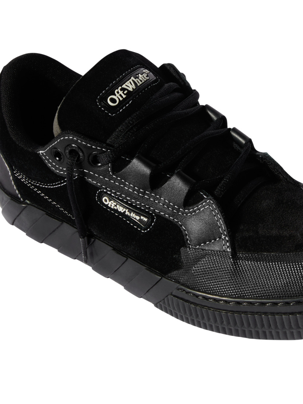 Off-white Off White Black 779 Vulcanized Leather Sneakers In Black
