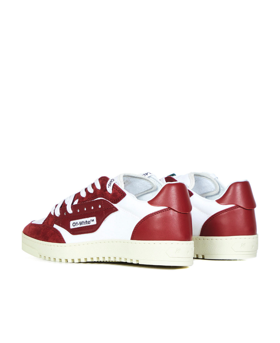 OFF-WHITE PANELLED LOGO-PRINT LACE-UP SNEAKERS