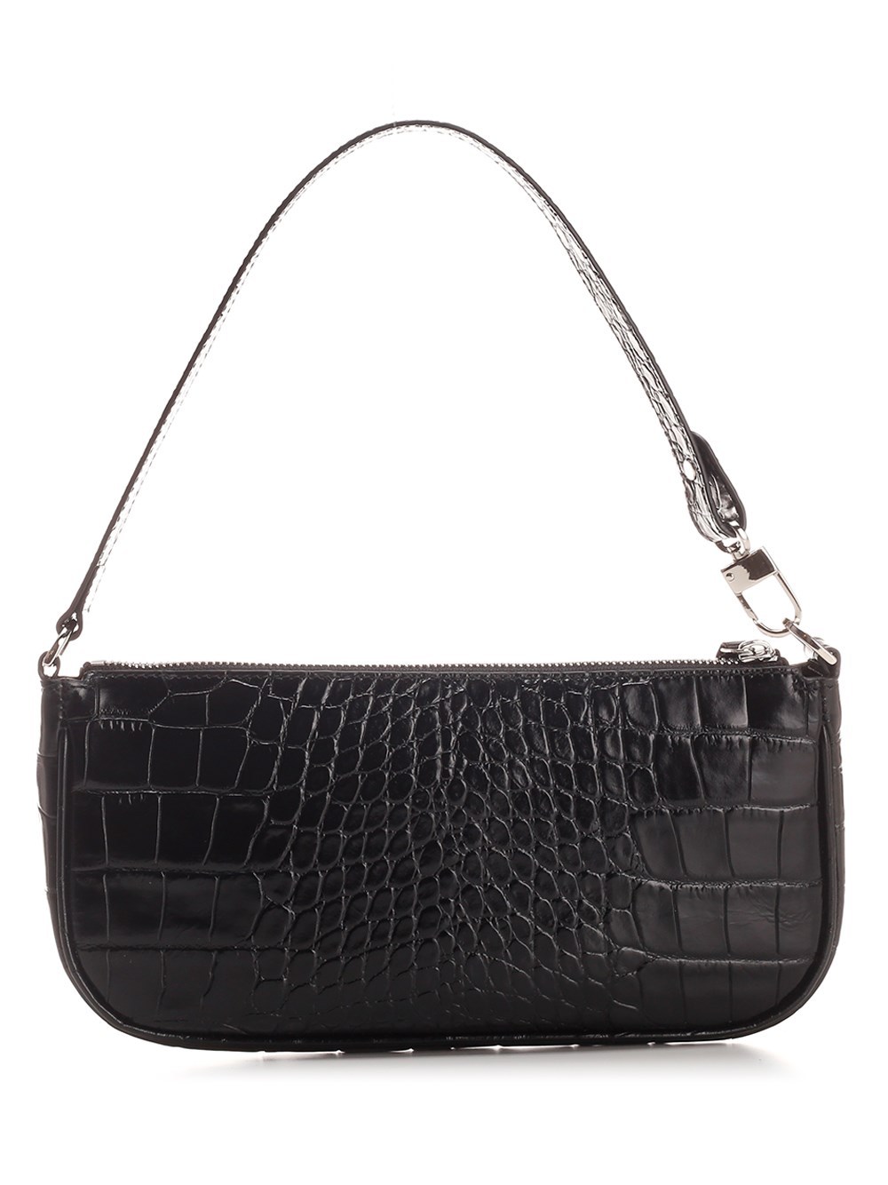 By Far Imitation Crocodile Pattern Handbag In White